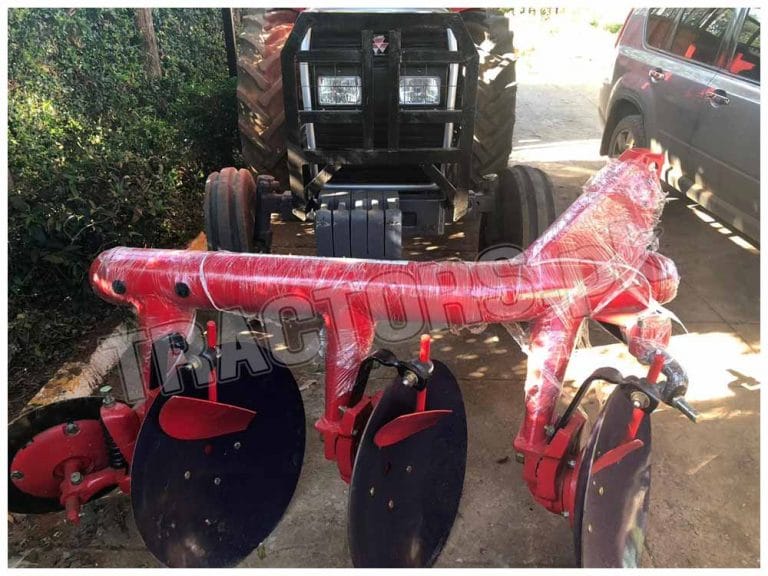 3 disc plough with Massey Ferguson tractor